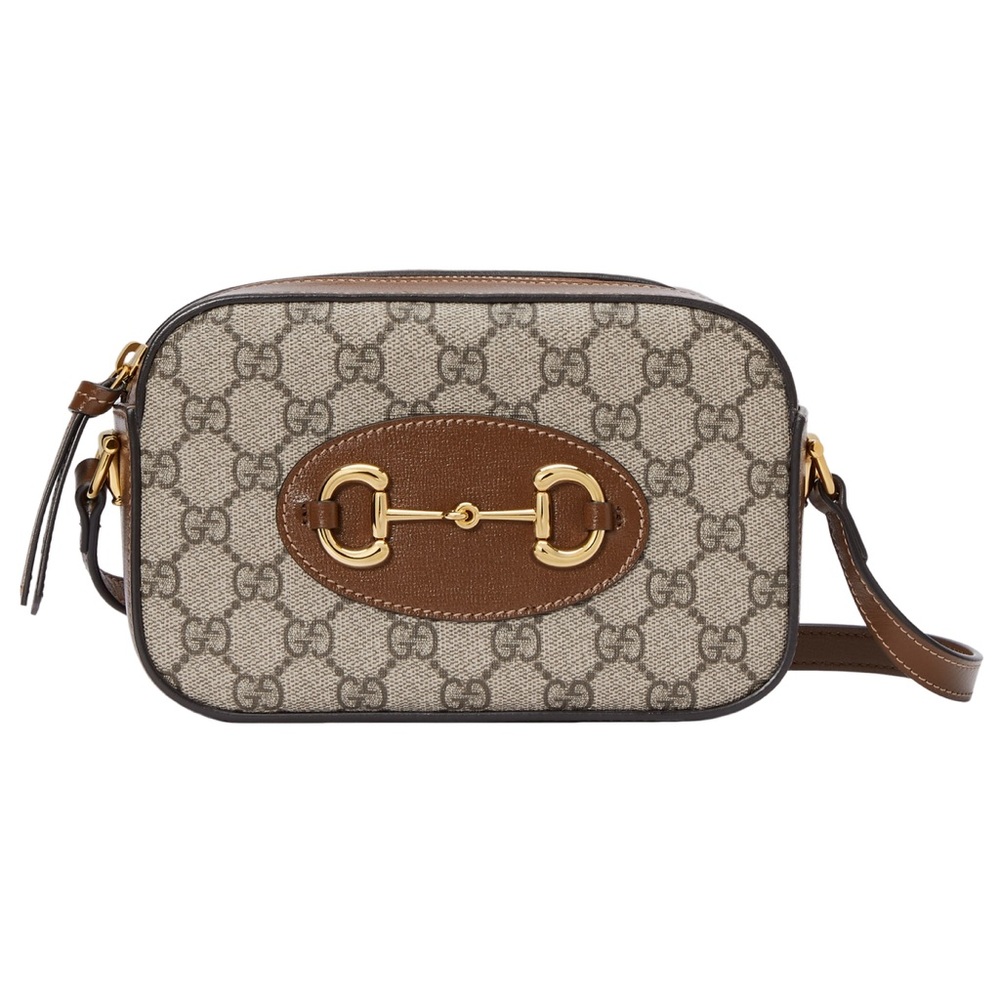 🔥🔥🔥Authentic Gucci 1955 Horsebit GG Monogram Camera Crossbody Bag